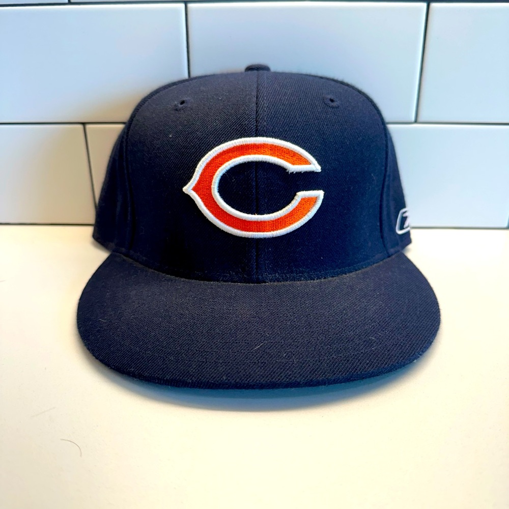 CHCAGO BEARS NFL fitted flat bill hat men’s size 7 1/2